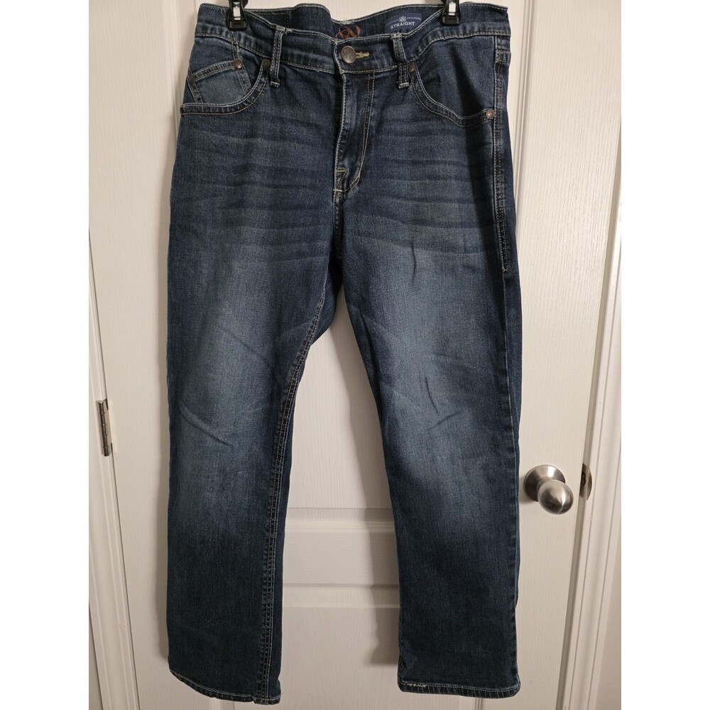 Rock & Republic Men’s Relaxed Straight Med Wash Blue Cotton Denim sz 34x30 (279)